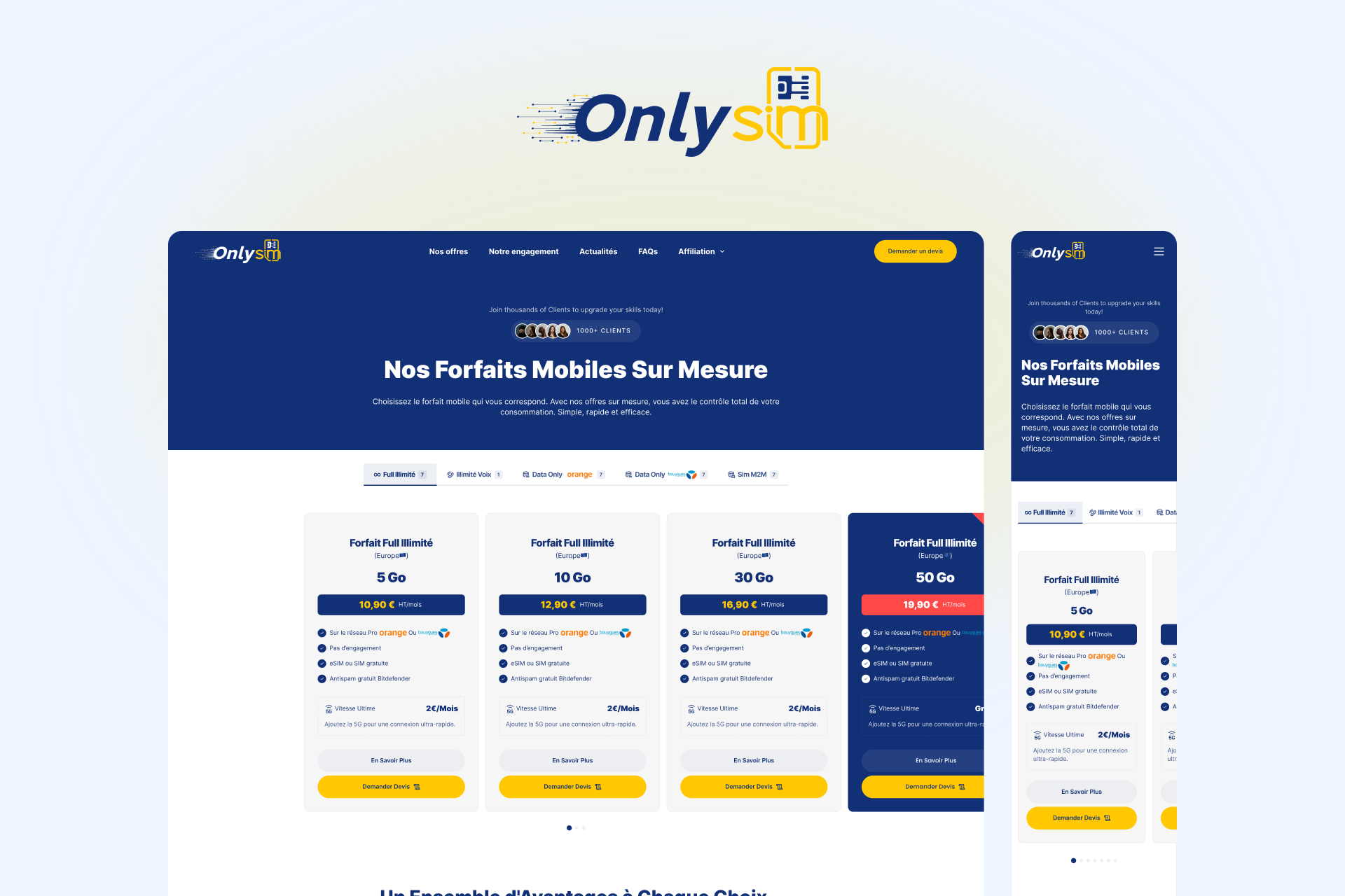 otmane Elhaddaji OnlySim ecommerce website